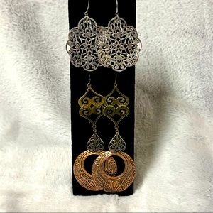Claire’s mixed metal earring trio